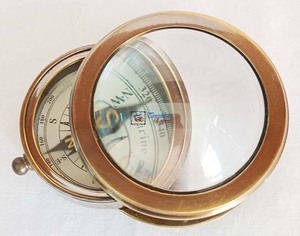 Gimbal direccional náutico latón brújula metal sólido senderismo y camping brújula con forma redonda grabable - Product Image 5
