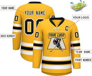 Jersey de hockey sobre hielo personalizado 2025 bordado nombre y número del equipo uniforme blanco de hockey sobre hielo - Product Image 3