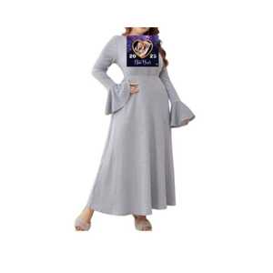 100% algodón vestido de un solo jersey para mujer vestido de línea A para mujer beige productos de alta calidad según requisitos personalizados - Product Image 6