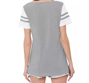 Camiseta de gran tamaño para mujer de talla grande y alta calidad con estampado de logotipo personalizado 100% algodón manga corta estilo informal para el verano - Product Image 6