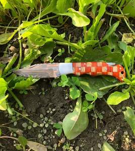 Navaja de Bolsillo de Acero de Damasco y Cobre de Edición Limitada, Mango Personalizado Hecho a Mano, Navaja Plegable, Regalo Único y Personalizado - Product Image 5