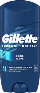 Pour Gillette Déodorant Anti-Transpirant Solide Invisible pour Hommes Cool Wave Protection contre la transpiration de 72 heures Formule Gel Longue Durée 3.4 Oz - Product Image 6