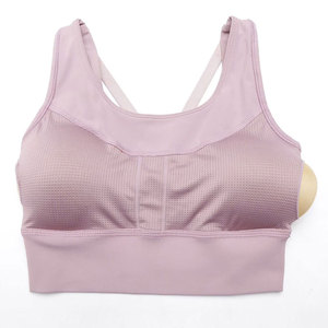 Soutien-gorge de sport élégant, simple et respirant avec bretelles arrière réglables, logo frontal, maintien élevé pour les entraînements en salle de sport pour femmes - Product Image 1