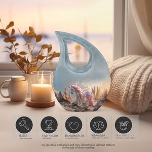 Urne en métal licorne pour cendres femmes urnes de crémation pour cendres humaines Mini urnes adulte homme petit pour cendres humaines taille personnalisée - Product Image 4
