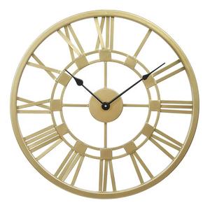 Horloge murale en métal extra large avec mouvement à quartz silencieux au design Art déco, chiffres romains, pour salon, bureau, couloir - Product Image 3