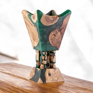 Quemador de Incienso de Resina Naranja Metálico de Alta Calidad, Quemador de Bakhoor Moderno y Elegante, Difusor de Incienso de Madera Hecho a Mano Ecológico - Product Image 4