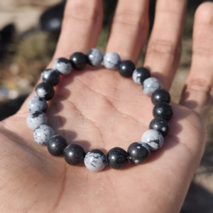 8mm Classic Style Luxury <b>Silver</b> Plated Stone Beaded Adjustable <b>Men's</b> <b>Bracelet</b> Geometric Buddhism Inspired <b>for</b> Gift Occasions - Product Image 1