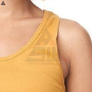 Camiseta sin Mangas Casual y Sexy para Mujer, de Malla, Cuello Redondo, Ligera, con Logotipo Frontal, 100% Algodón - Product Image 4