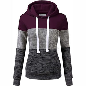 Sweat-shirt à capuche pour femme, nouveau design, 100% coton polyester, doux, confortable, style uni, broderie de logo personnalisée - Product Image 1