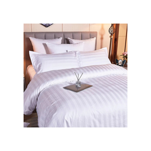 Juego de ropa de cama de Hotel, colección de Ideas de nuevos productos, Sábana de Hotel de algodón 100, satén de rayas de algodón egipcio 250TC - Product Image 2