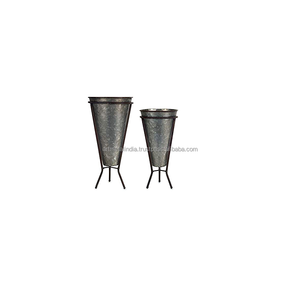 Maceta galvanizada para decoración de jardín, macetas de METAL, precio al por mayor - Product Image 6