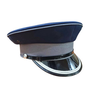 Gorras de pico de Venta caliente ajustables, hechas en fábrica, sombrero con visera azul marino, diseño único, gorra para la cabeza, la mejor gorra ceremonial - Product Image 4