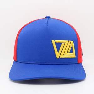 Venta al por mayor personalizado 5 paneles de alta calidad agujeros cortados con láser rendimiento camionero sombreros letra única 3D bordado Logo malla Gorra de diseño - Product Image 1