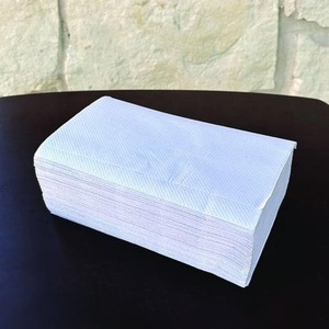 Boardwalk 9.13 In. X 10,25 pouces Serviettes jetables vertes à une pliure - Blanc naturel 16 paquets/carton - Product Image 5