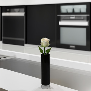 VCY0208BK - Black Cylinder Glass Bud <b>Vase</b> - 2 x 8 - Product Image 2