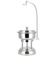 Kedatangan Terbaru Panci Chafing Dish Modern dari Baja Anti Karat Ramah Lingkungan untuk Menghangatkan Makanan, Panci Casserole dengan Finishing Perak Hammer untuk Pesta Buffet