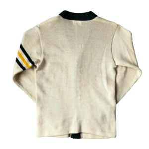 Cárdigan Universitario Unisex Personalizado, Cárdigan de Chenilla para Mujer, Poliéster/Algodón, Informal, Tejido, Bordado, Estilo Urbano, Botones Delanteros, Logotipo en la Espalda - Product Image 3