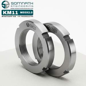 Tuercas de bloqueo KM11 de alta calidad M55X2 Tuerca de bloqueo de eje de cojinete métrico de precisión para montaje seguro de acero inoxidable - Product Image 4