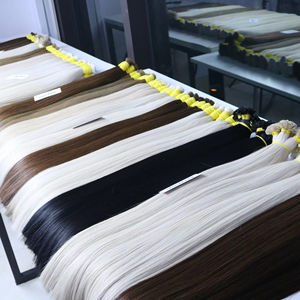 Extensiones de cabello Remy de onda Natural a granel más vendidas cabello virgen vietnamita 100 gramos Color más claro solo 20 pulgadas - Product Image 1