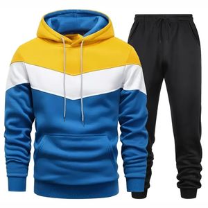 Fabricación de fábrica Ropa deportiva para hombres Jersey liso Sudadera con capucha Conjuntos de pantalones de chándal Hombres Chándales a juego de dos piezas 2025 - Product Image 1