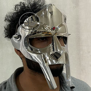 Artisanat médiéval MF Doom gladiateur en acier casque romain masque facial MF Doom Armor Re-équipement Viking gladiateur - Product Image 2