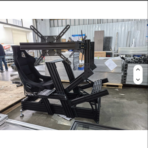 High Level Professional 6000 Series Aluminum Racing Cockpit Triple Screen <b>TV</b> Stand Immersive Seat Assembly Kit 500kg Capacity - Product Image 3