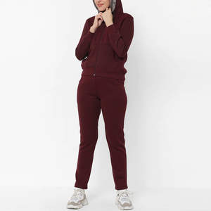 Ensembles de survêtement de Jogging de haute qualité pour femmes ensembles de deux pièces entraînement coton fait femmes survêtement Joggers Gym Fitness ensemble - Product Image 1