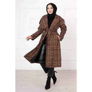 Gabardina con estampado de leopardo Marrón - Product Image 5