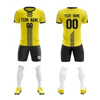 Jersey Sepak Bola Lengan Pendek V-neck 100% Poliester Ringan dan Bernapas, Terlaris, Custom, untuk Nama Tim dan Penggemar Pria Dewasa
