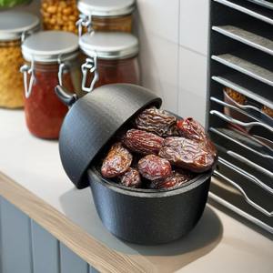 Pot de rangement rectangulaire en métal léger, écologique, de couleur naturelle, de luxe, pour fruits secs, dattes, décoration, support de cuisine - Product Image 6