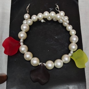 สร้อยคอต่างหูผู้หญิงหรูหราและสินค้าออกใหม่ลูกปัดคริสตัลสีขาวทำมือดีไซน์แฟชั่นสำหรับผู้หญิงและผู้หญิงตามสั่ง - Product Image 2