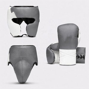 Premium Quality Custom Made <b>Training</b> Boxing Set Customized 100% Genuine Leather Gloves <b>Head</b> Guard Groin Guard Lightweight Gloves - Product Image 3