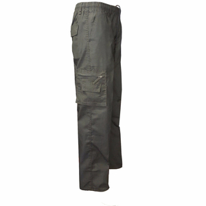Outdoor Men's Cargo Pants High Quality Multi-Pocket Casual Solid Breathable Trousers Drawstring Closure Plain Dyed Front Style - Product Image 5