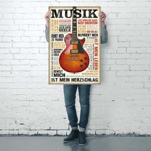 Póster de Música de Estilo Moderno en Lienzo con Marco Negro para Decoración de Pared - Product Image 3