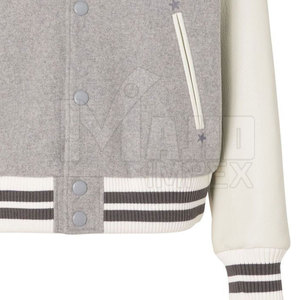 Nouvelle arrivée : veste d'hiver surdimensionnée pour homme, manches en cuir, col montant, respirante, antibactérienne, vêtements de sport en provenance du Pakistan - Product Image 6