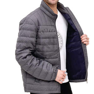 Stylish Original <b>Men's</b> Winter Warm Puffer <b>Jacket</b> Hooded Zipper Closure Plus Size Shiny <b>jacket</b> - Product Image 5
