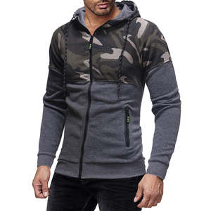 Nuevo diseño personalizado sublimación Camo Hoodie patrón hombres Casual Hoodies todos los tamaños con cremallera Impresión digital invierno temporada sudaderas con capucha - Product Image 1