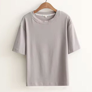 OEM Logo personnalisé imprimé 100% coton coupe régulière de haute qualité écologique motif solide t-shirts vierges Streetwear uni hommes - Product Image 4