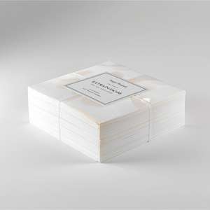 Serviettes en papier jetables carrées 2 plis en pâte de bois vierge, douces, absorbantes, colorées, de qualité supérieure pour usage domestique - Product Image 1