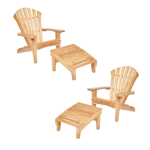 Silla y taburete de teca Adirondak Tumbona de madera de teca Sunrise Muebles de exterior de jardín súper cómodos La mejor calidad - Product Image 5