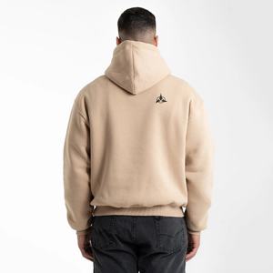 เสื้อฮู้ดโอเวอร์ไซส์ของผู้ชายสีทึบผ้าฝ้าย100% ปรับแต่งโลโก้ได้พิมพ์ดิจิตอลอุปกรณ์สำหรับฤดูหนาวกำหนดได้ - Product Image 3