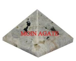 Haute qualité élégant naturel blanc bleu Flashy arc-en-ciel pierre de lune pyramide cristal AGate pierre précieuse mascotte pierre semi-précieuse artisanat - Product Image 2