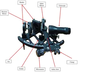 Sextant de bateau en laiton de qualité supérieure Sextant allemand avec boîte en bois dur Sextant en laiton fait à la main pour la décoration de l'hôtel à la maison en basse quantité minimale de commande - Product Image 4