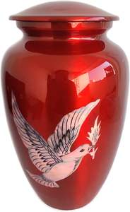 Hermosa urna de cremación de aluminio hecha a mano para adultos humanos Nueva adición a la colección funeraria Urna de entierro de metal de tamaño personalizado - Product Image 6