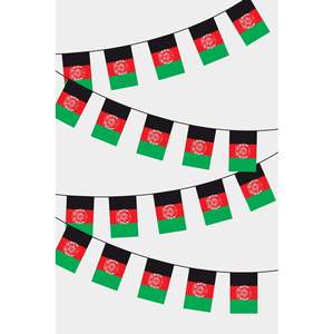 Guirlande de fanions rectangulaires imprimés numériquement Afghanistan - Product Image 1