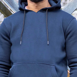 Nuevo diseño de ropa de calle para hombre, chándales CON CAPUCHA DE Color sólido, 100% de algodón, diseño de logotipo personalizado, conjunto de chándal transpirable informal - Product Image 5