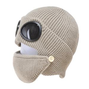 Gorro de Punto Cálido para Invierno con Máscara, Gorro de Lana con Protección para los Oídos, Cortavientos, Unisex, Logotipo Personalizado, Venta al por Mayor - Product Image 3
