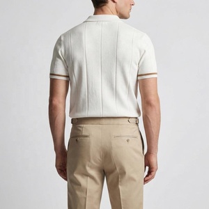 Camisetas Polo ODM para Hombre, 100% Algodón, Estilo Vintage con Media Cremallera, Camisetas Polo de Manga Corta de Alta Calidad - Product Image 2