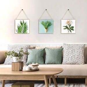 Marcos de latón y vidrio de color dorado con forma hexagonal para colgar fotos de dos caras flores prensadas Marcos de vidrio de hierbas - Product Image 4