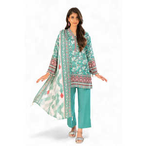 Traje Salwar Kameez de 3 Piezas en Algodón Khaddar Estampado con Dupatta para Festivales, Ropa Étnica, Estilo Pakistaní, Vestido Indio SD-52253 - Product Image 5